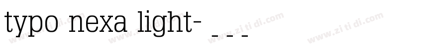 typo nexa light字体转换